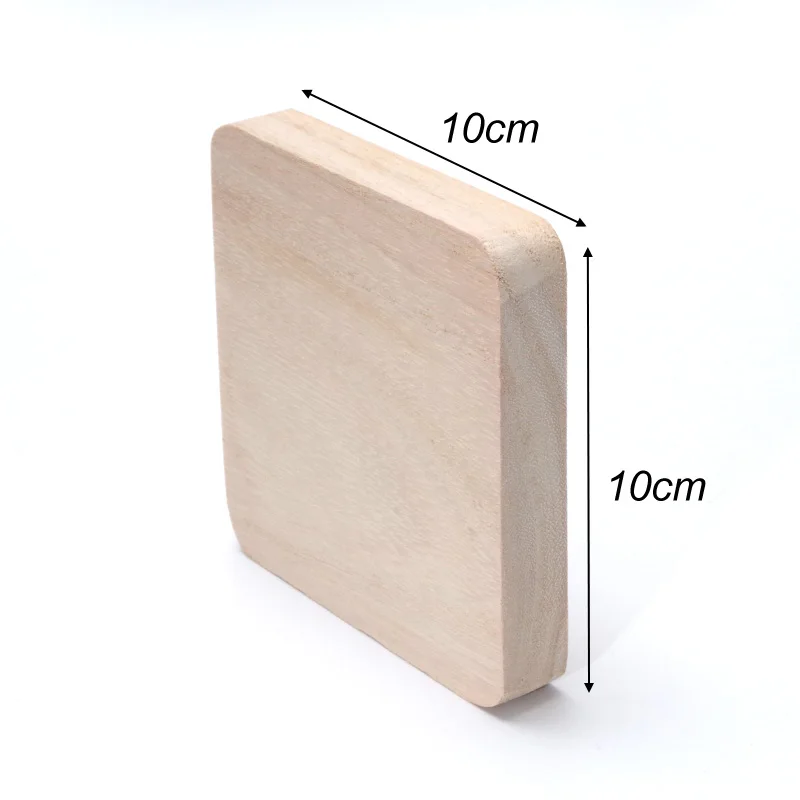 2 шт 10 см Деревянный без финишной отделки блок квадратная резьба твердые деревянные подставки ручная работа, сделай сам, Ремесло АКСЕССУАРЫ