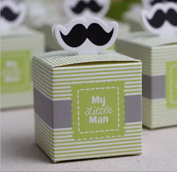 

100pcs cute Candy Box Boy Baby Shower favor Baptism Christening Birthday Gift chocolate box birthday party decorations kids