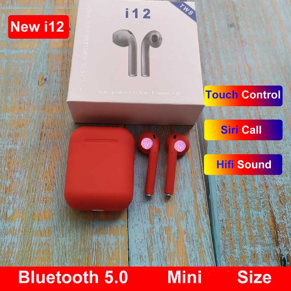 

i12 TWS Touch Bluetooth 5.0 Earphone with Charging Box pk i9s i10 earbud for iphone redmi