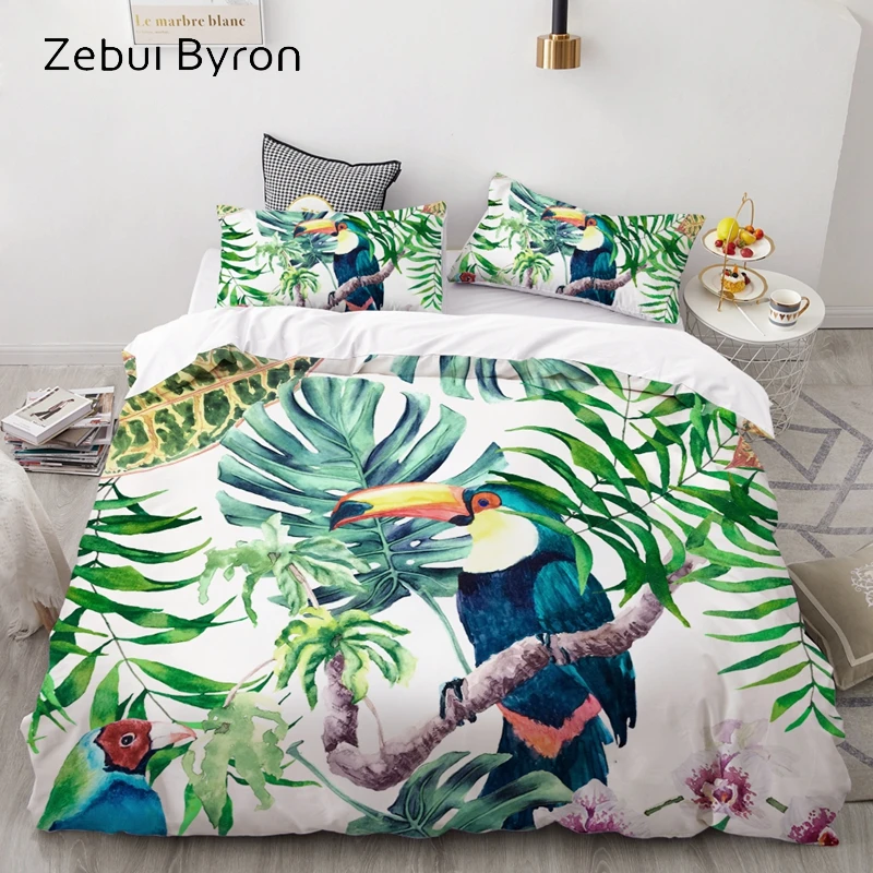 3D Print Bedding Set Custom/King/Europe/USA,Duvet Cover Set Queen/King,Quilt/Blanket Cover Set,3D Oil bird Bedclothes,drop ship
