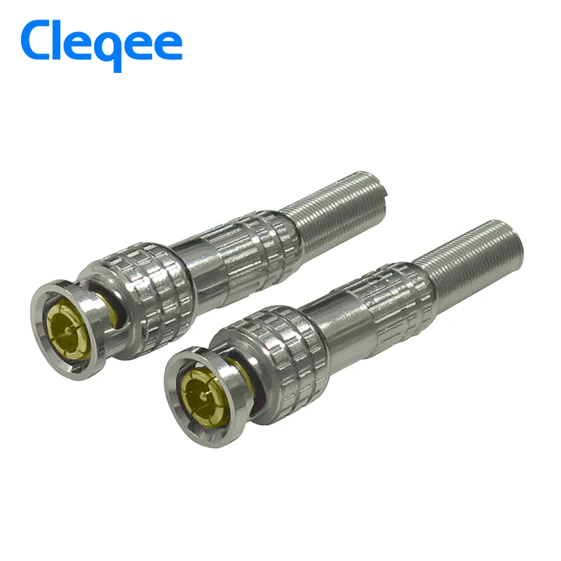 

Cleqee P7011 10pcs BNC Male Video Plug Coupler Connector to screw for RG59 Cable Adapter free shipping