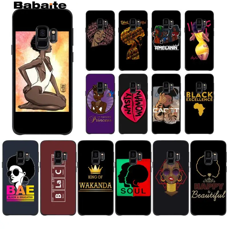 Мягкий силиконовый чехол Babaite 2bunz Melanin Poppin Aba крутой для телефона GALAXY s5 s7 edge s8 plus s9 s6