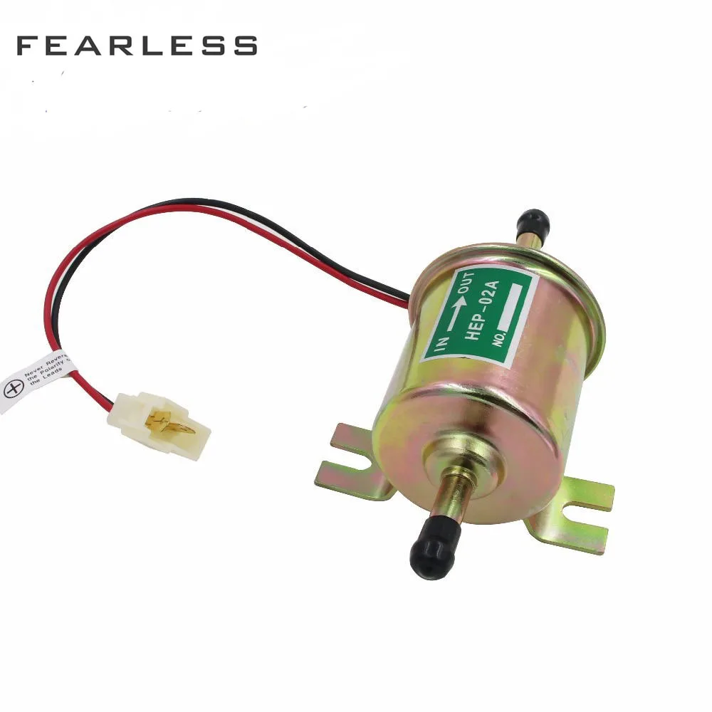 

HEP-02A Electric Fuel Pump 12V For Car Carburetor Motorcycle ATV Universal Diesel Petrol Gasoline Low Pressure Universal