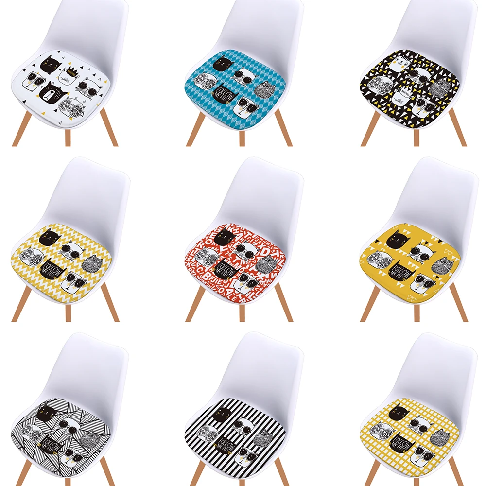 

Handsome cat print Super soft flannel cartoon style seat cushion chair cushion for home kitchen decoration