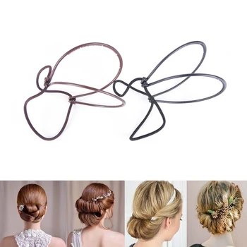 

1pc Hair Styling Tool Plastic Loop Styling Tools Black Topsy Pony Topsy Tail Clip Hair Braid Maker Styling Tool Fashion Salon