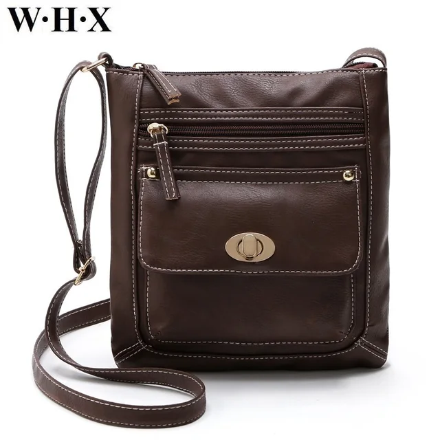 Whx Pu Leather Handbag Women Chocolate Dark Brown Bag For Female Whx Pu Leather Handbag Women Chocolate Dark Brown Bag For Female Messenger Crossbody Bags
