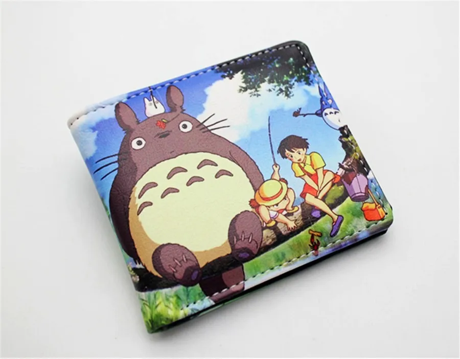 

Men Card Holder Purse My Neighbor Totoro Cartoon Wallet Lovely Cat Japanese Anime Pu Leather Short Purse Hasp Ladies Wallet