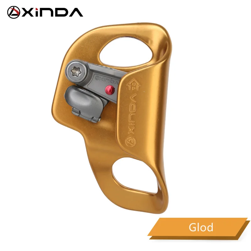 XINDA Открытый Кемпинг скалолазание грудь Скалолазание Веревка безопасности скалолазание анти-падение выживания складной триггер подъемное оборудование - Цвет: Gold