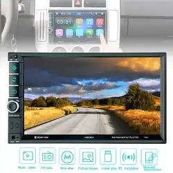 7 дюймов сенсорный экран 2 DIN Bluetooth в тире HD автомобиль видео FM Радио стерео плеер Поддержка Зеркало Ссылка/Aux In/камера заднего вида