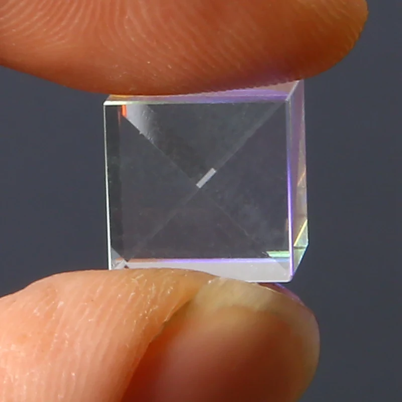 Optical Glass Cube Defective Cross Dichroic Prism Mirror Combiner Splitter Decor  10x10mm 18x18mm 5x5mm Transparent Module Toy