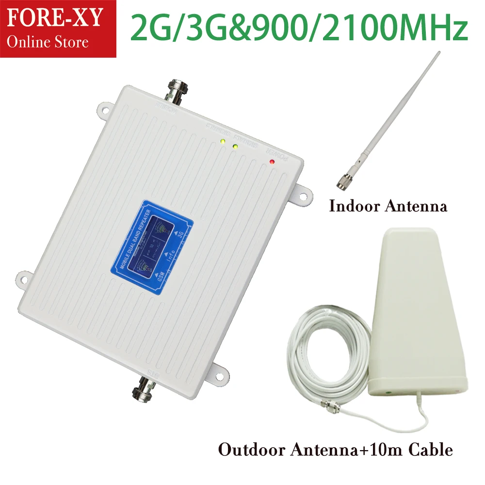 

2g 3G repeater 900 2100 MHz dual band signal repeater GSM 3g mobile phone repeater WCDMA 3G booster 900mhz GSM signal amplifier