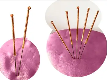 

100 pcs disposable sterile copper handle acupuncture needles flat tip CBR knife needle 0.35/40/50/60mm