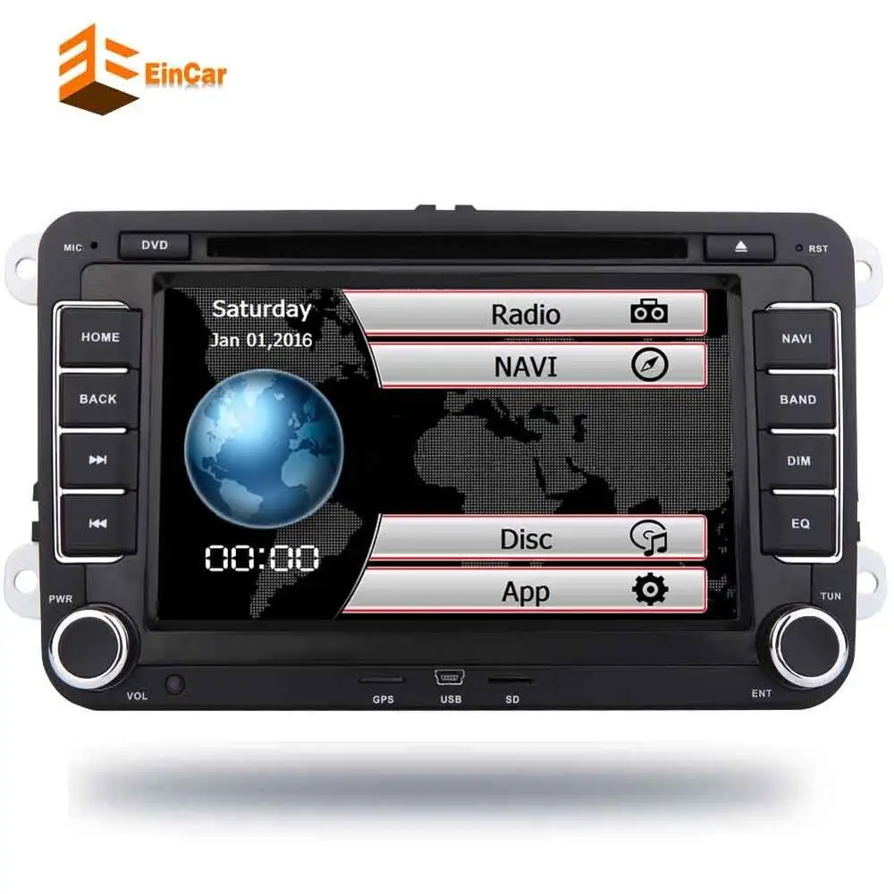 

7'' GPS Car Stereo Navigation 2 Din dvd player In Dash headunit Car Radio FM AM Car Audio Player For VW Steering Wheel Control