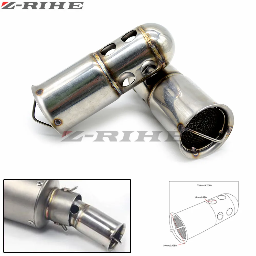 Universal 48MM End Catalyst DB Killer for Motorcycle Exhaust Muffler Silencer Noise Sound Eliminator High Quality