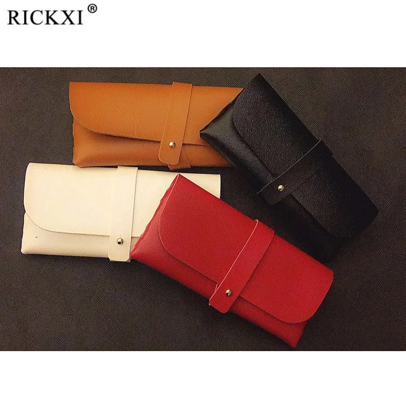 

Fashion Big Size PU Leather Sunglasses Case For Women Handmade Soft Eyewear Holder Protector Glasses Box 4 Colors