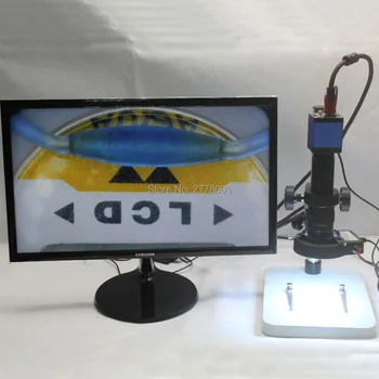 

Full HD 1080P Industrial Video Microscope Camera HDMI USB Outputs 180X 300X C-mount Lens Adjustable LED Light Source Workbench