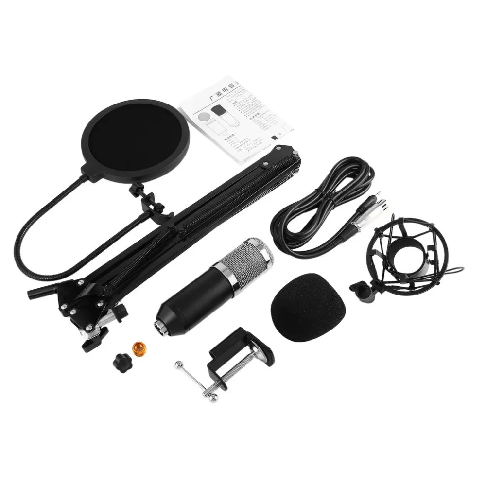 

Professional Studio Microphone Round Head Adjustable Suspension Scissor Arm Stand with Shock Mount and Mounting Clamp Kit