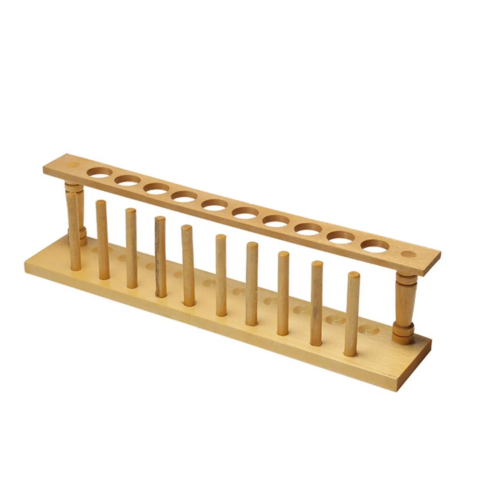 10 Holes 22mm Hole Diameter Lab Wooden Test Tube Storage Holder Bracket Rack With Stand Sticks | Канцтовары для офиса и дома