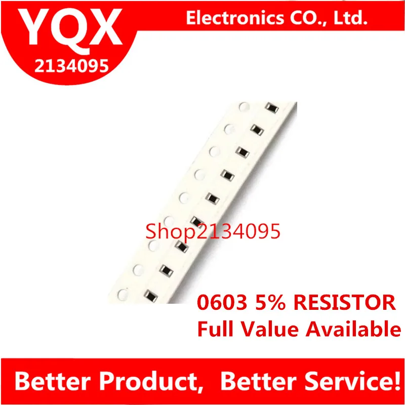 300 unids/lote smd-микросхему резистор 0603 150 К/160 К/180 К/200 К/ 220 К/Ом 5% Ресистенсия