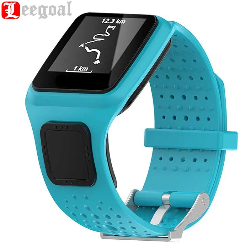 

Leegoal Silicone Tpe Watchband for TomTom 1 Series Smart Watch Sport Strap Easy to Install for TomTom Multi-sport runner Watch