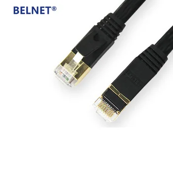 

5m-20m CAT7 flat network cable RJ45 OFC Shielded Twisted Pair GigE Lan cable gigabit Ethernet Patch Cord FTP anti-interference