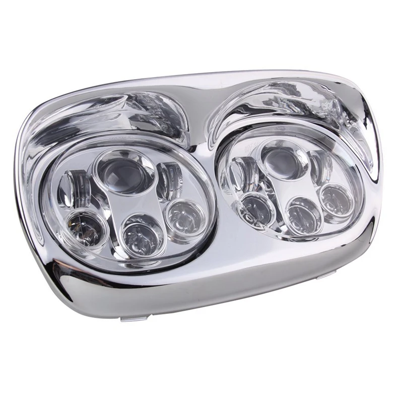 LED Dual Headlight Assembly 90W Hi//Lo Beam For Harley-Davidson Road Glide 04-13