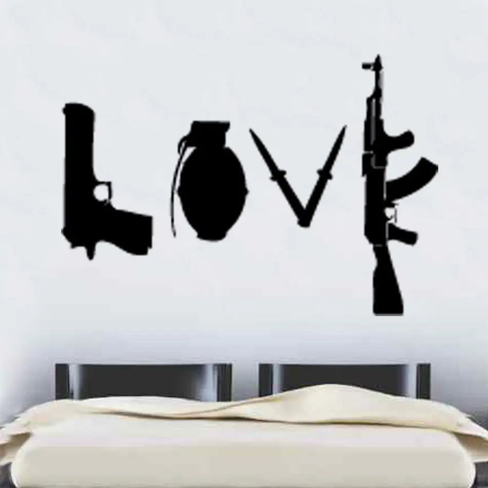Online Buy Wholesale Banksy Wall Stickers From China Banksy Wall - W Banksy Love Weapons Wall Sticker Art Graffitti Street Vinyl Wall Decalhome Decor(china online buy wholesale banksy wall stickers from china banksy wall - w banksy love weapons wall sticker art graffitti street vinyl wall decalhome decor(china