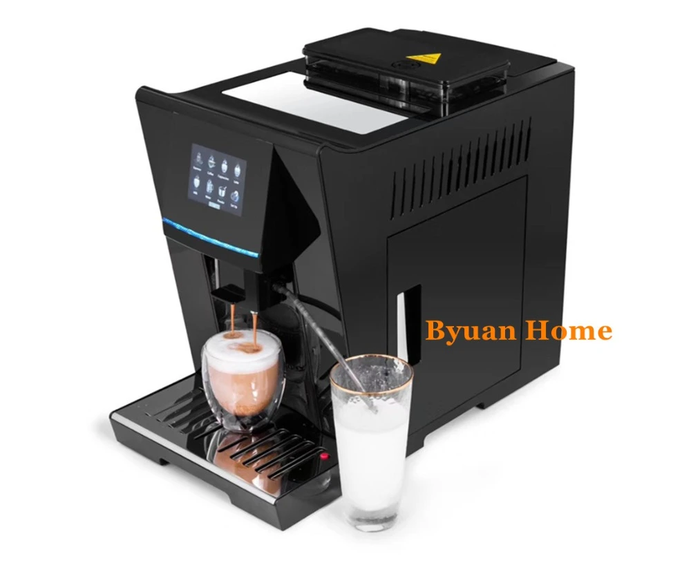 Máquina de café espresso con pantalla LCD, nuevo sistema de calor de caldera completamente automático, molinillo de café, 19 bar, capuchino/latte - AliExpress