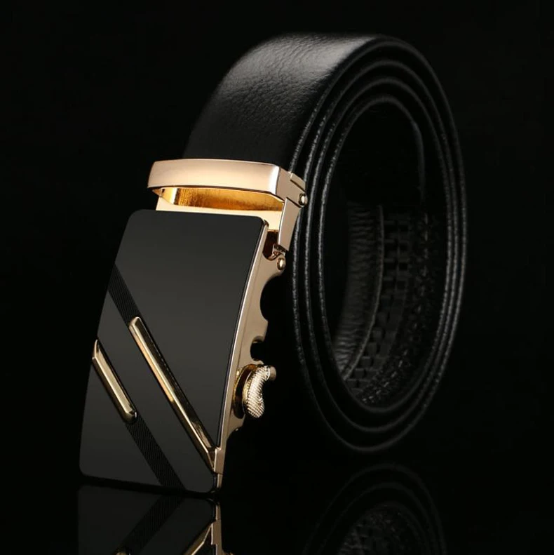 

Top Quality Genuine Luxury Leather Belts for Men Famous Brand Belt Men Waist Strap Male Automatic Buckle Waistband CA20