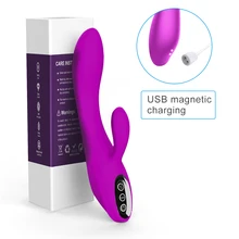G Spot Rabbit Vibrator for Clitoris Stimulation Waterproof Dildo Vibrator Clit Stimulator with 7 Vibration Sex Toy for Women Men