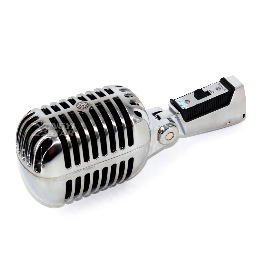 Профессиональный Проводной динамический Винтаж микрофон 3.5 мм разъем аудио кабель с настольной подставкой для компьютера PC караоке Studio Запись