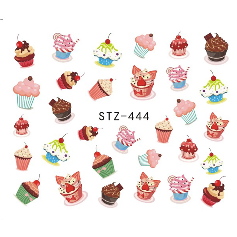 

Designs 1 Sheet Nail Water er cake Children Decals Polish Gel DIY Beauty