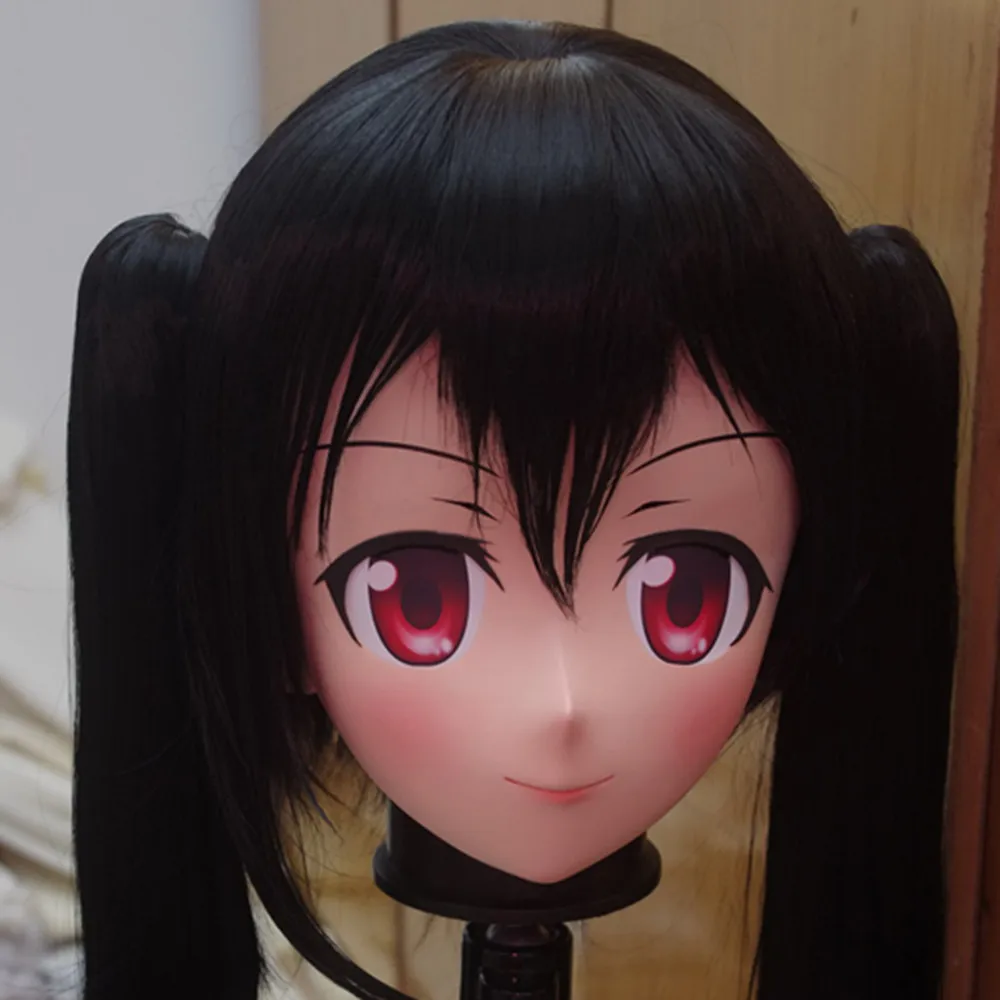 (C2-028)New Arrival Adult Anime KIG Cosplay Kigurum i Full Head Masks with Wig Fetish Mask and Suit Crossdresser in Party