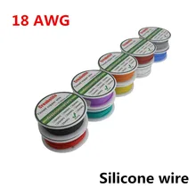 5m 18 AWG Flexible Silicone Wire 10 Colors RC Cable Line With Spool OD 2.3mm Tinned Copper Wire Electrical Wire цена 5m 18 AWG Flexible Silicone Wire 10 Colors RC Cable Line With Spool OD 2.3mm Tinned Copper Wire Electrical Wire цены онлайн