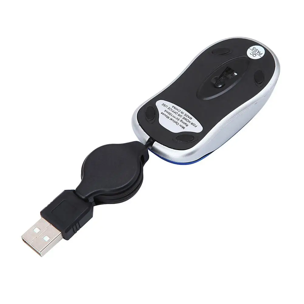 Мышь Компьютерная Проводная с выдвижным USB кабелем 100 DPI|Мыши| |
