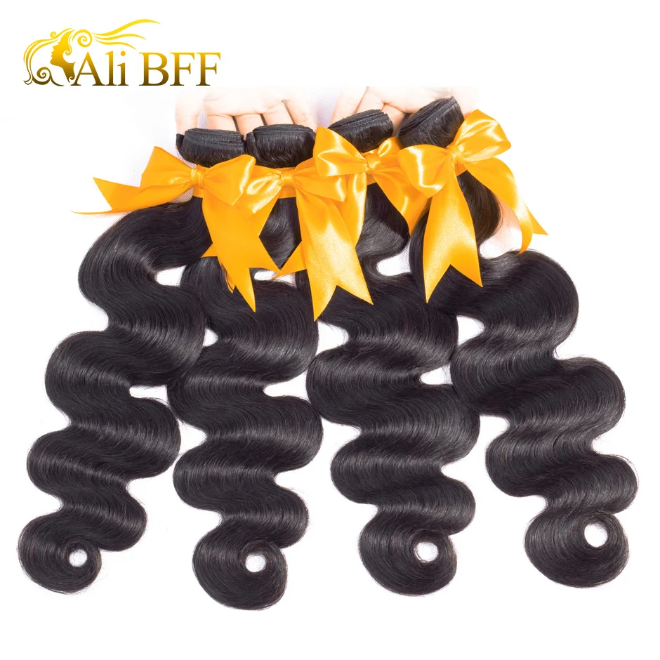 Средства ухода за кожей волна пучки бразильских локонов Weave Связки человеческие волосы пучки волосы Remy Weave Али BFF 4 или 3 пучки доступны