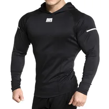 Мужская куртка для бега фитнес с капюшоном с длинным рукавом мужские спортивные тренировочные толстовки плотные толстовки Бодибилдинг Мужская спортивная одежда топы
