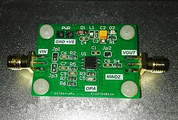 

High speed amplification pulse amplification of ultra wideband ultra low noise single power amplifier with OPA847 module