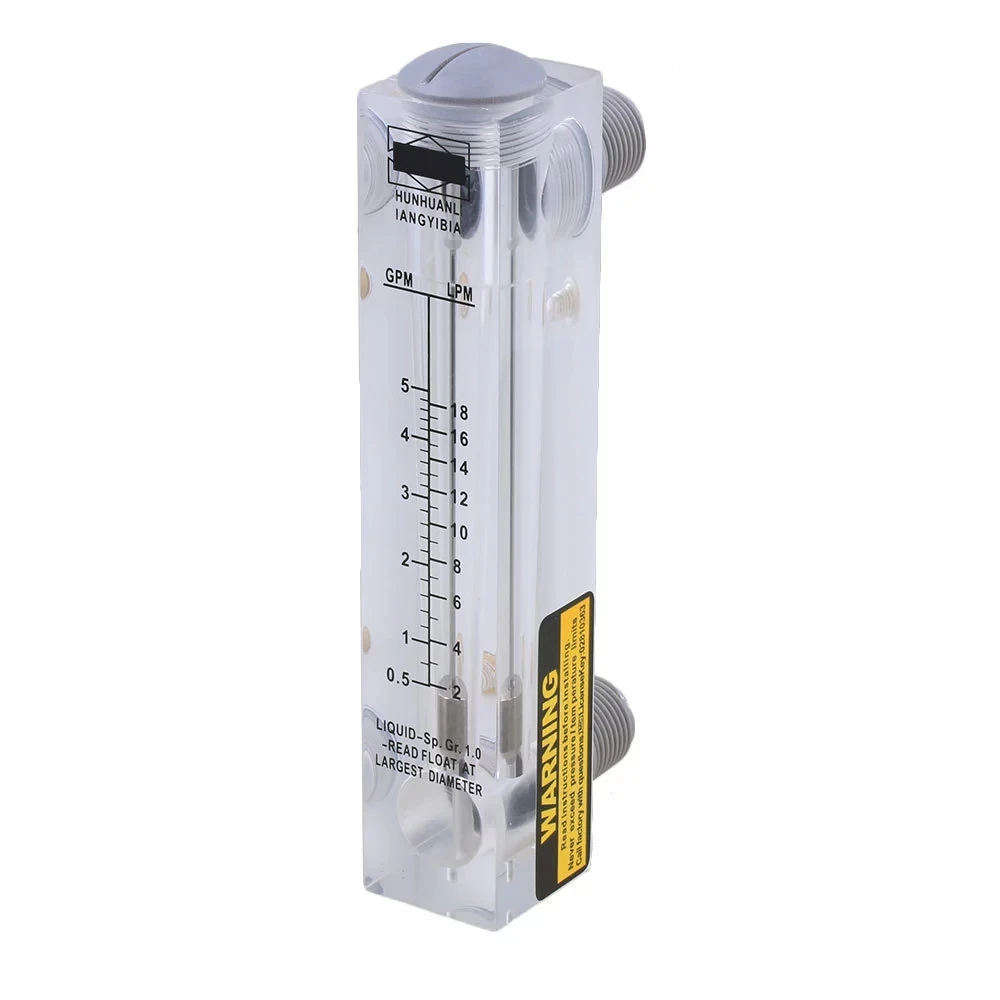 LZM-15 0.5-5GPM/2-18LPM Panel Type Water Flowmeter Measurement Tool