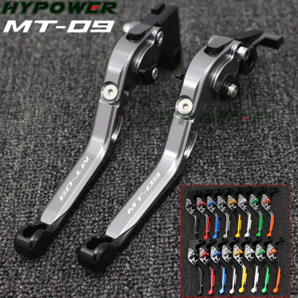 Для Yamaha FJ 09/MT 09 Tracer 2015 2018 с логотипом (MT 09) черный + титан CNC регулируемые складные