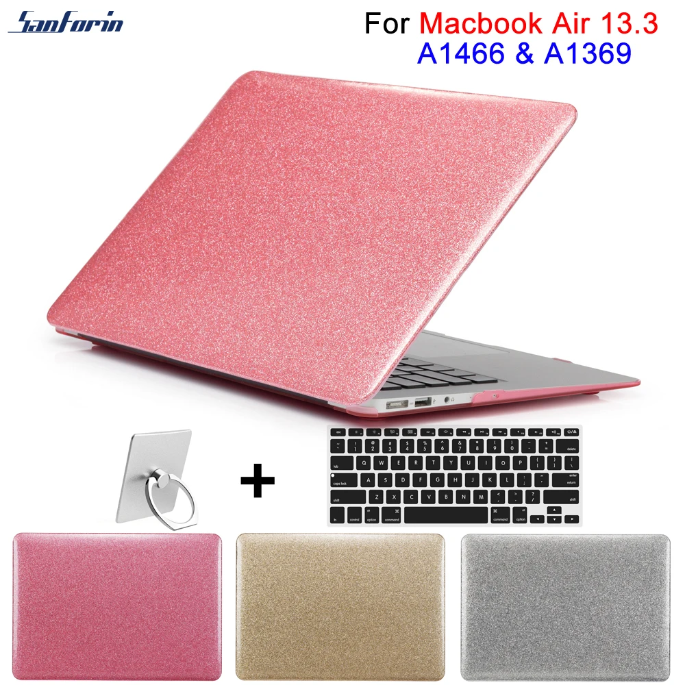 

Shine Leather Coated Hard Cover for MacBook Air 13 inch A1466 A1369 Laptop Hard Case Shell Cover for Air 13.3'' Laptop