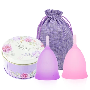 

2PCS Menstrual Cup Soft Menstruatie Cup Period Cup Menstrual Feminine Hygiene Medical Silicone Copo Menstrual Para As Mulheres