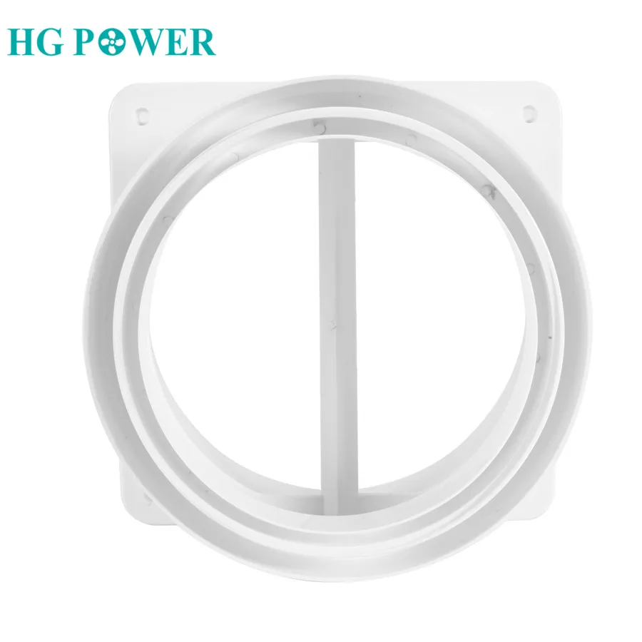 Plastic Draft Blocker Back Damper Inline Extractor Fan Air Vent Back Draught Shutter Luxury Double Shutter Check Valve 150-180mm