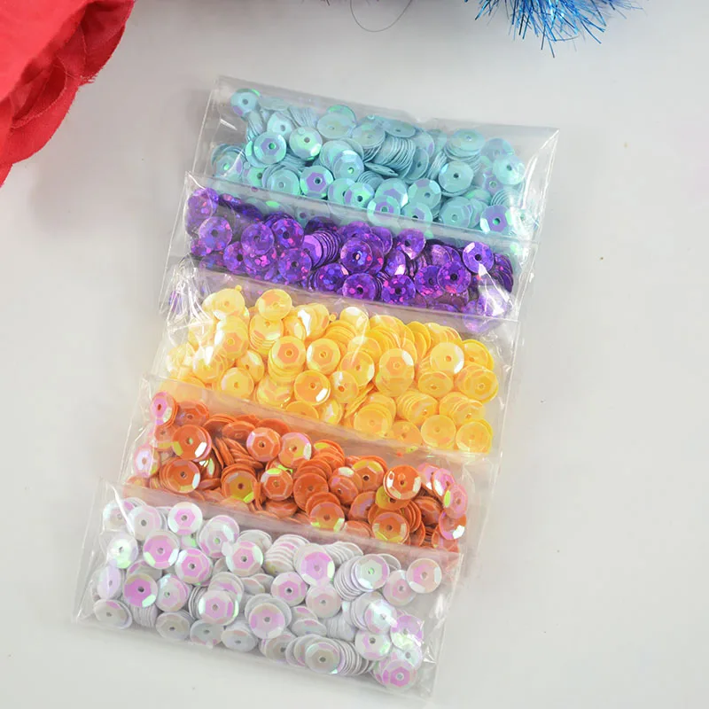 6 мм круглые лазерные цветные Свободные пайетки 5000 6000sequins для шейкера
