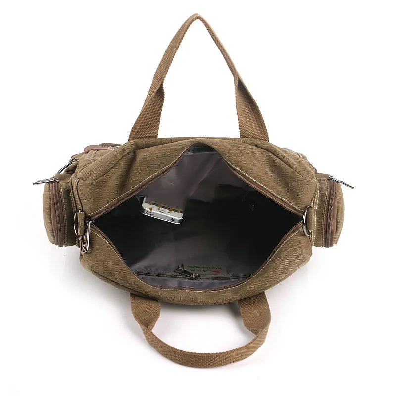 Men's Briefcase Bag handbags Canvas Business Handbags Retro large Quality Multifunction Vintage shoulder Bag Brand Business Men