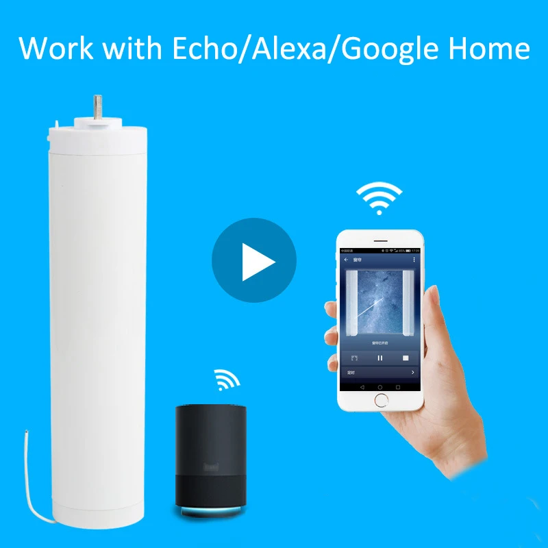 tutorial inteligente wifi motor cortina electrica sistema de automatizacion de domotica aplicacion de control remoto trabajo con google home y alexa