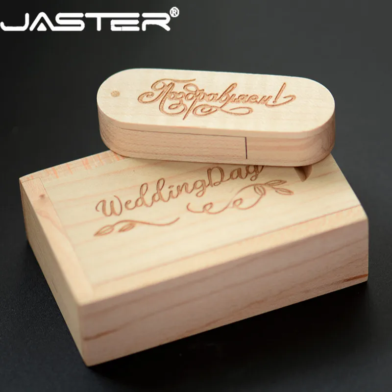 JASTER Пользовательский логотип деревянный флеш-диск Usb 2,0 4 Гб 64 Гб 16 Гб памяти U Stick 32 Гб Usb флешки фотографии свадебные подарки ручка привода