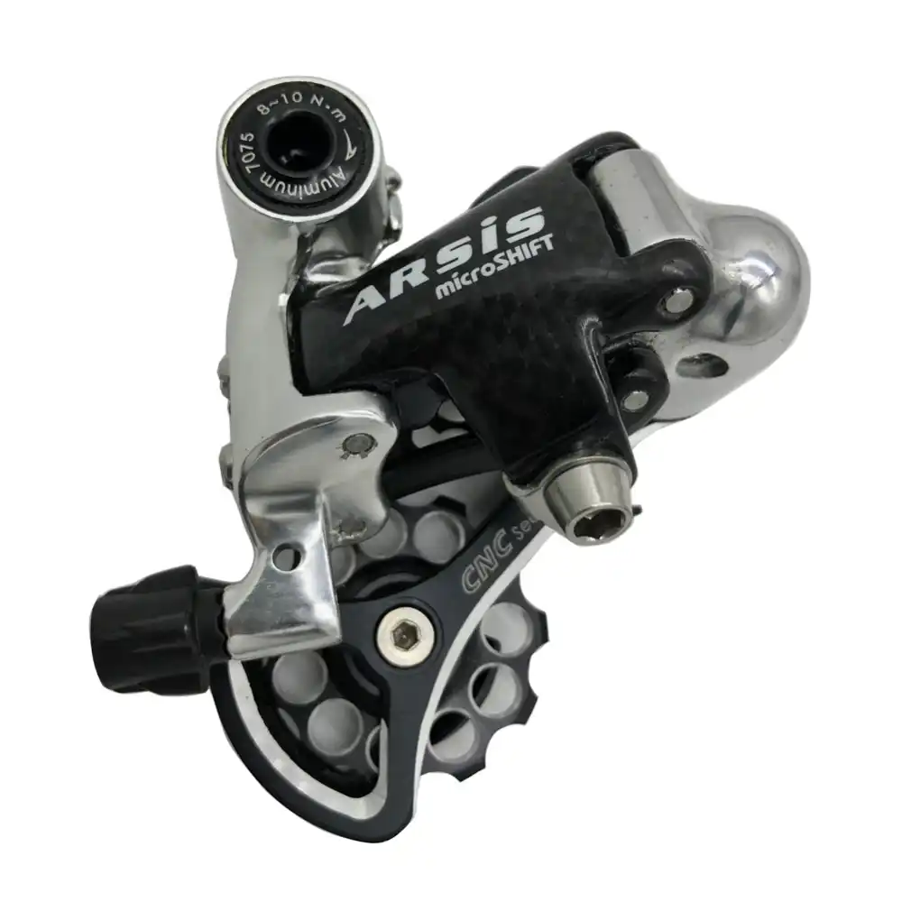 microSHIFT Bicycle Parts 10 Speed Rear Derailleur Half Carbon Arsis