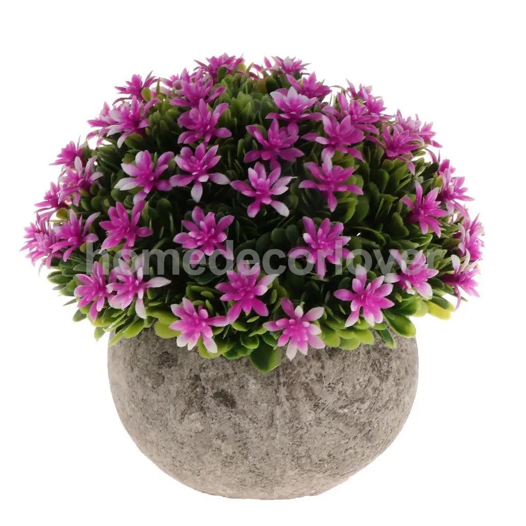 Hot Sales Artificial Shrubs Faux Plastic Fake Gypsophila Potted Flowers Indoor Outside Home Garden Office Wedding Home Decor