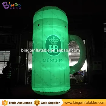 

2019 HOT SALES customized 4m inflatable lighting LED beer mug decoration for advertising for bar or shop